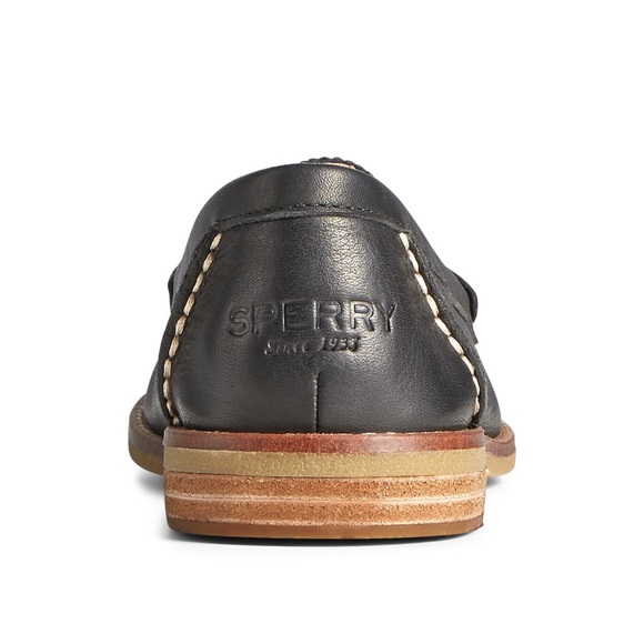 Sperry Women’s Seaport Penny Black Leather Loafer Shoes Size 8 - Picture 2 of 10